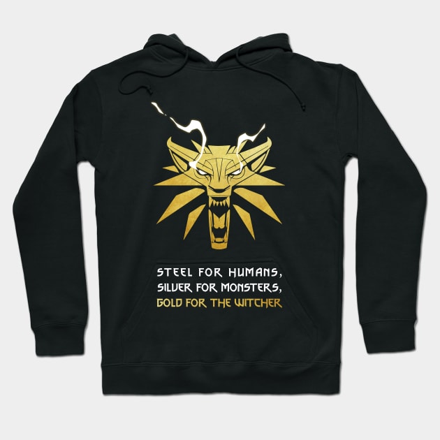 Gold for The Witcher Hoodie by PowKapowCreations